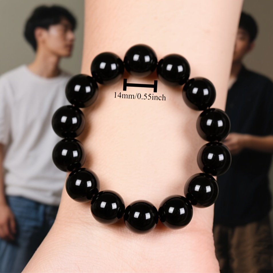 Natural Agate Bracelet Purify Magnetic Field Enhance Fortune